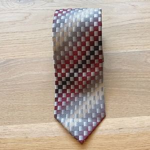 ALEXANDER JULIAN COLOURS Men's Multi Striped Handmade Polyester Necktie sz OS